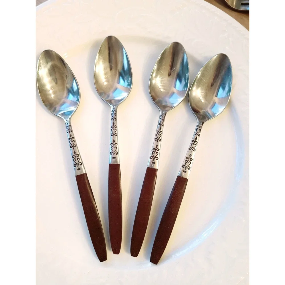 Interpur INR2 Set of 4 Brown Handle Spoons 6